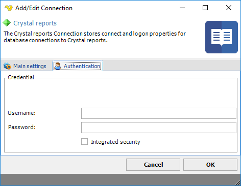 ConnectionCrystalreportsAuthentication