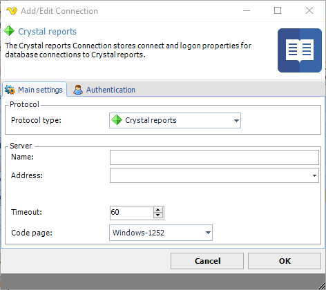 ConnectionCrystalReportsMain