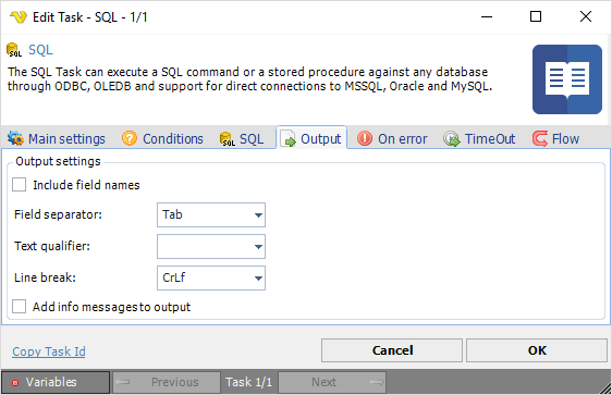 TaskDatabaseSQLOutput