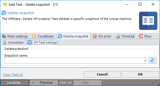 TaskVMWareDeletesnapshotsettings