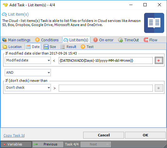 CloudfilefilterDate