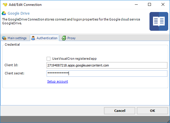 ConnectionGoogleDriveAuthentication