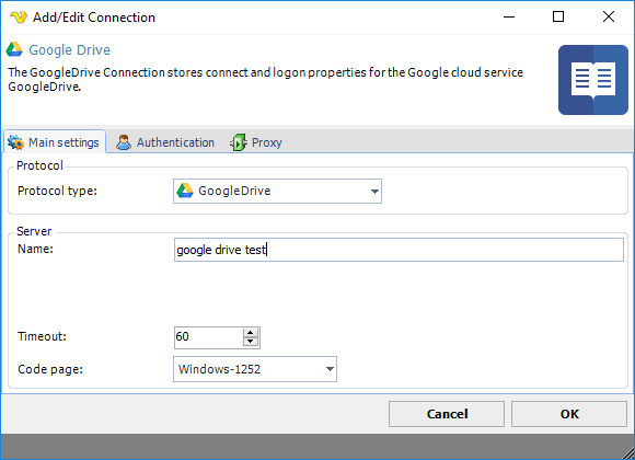 ConnectionGoogleDriveMainsettings