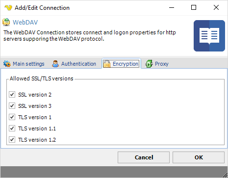 ConnectionWebDAVEncryption