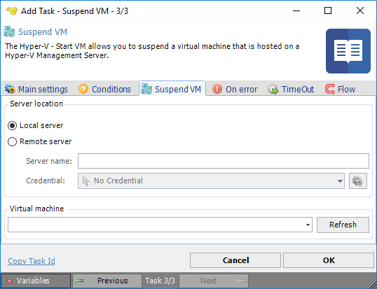 TaskHyperVSuspendVM