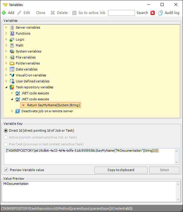 taskrepositoryvariables