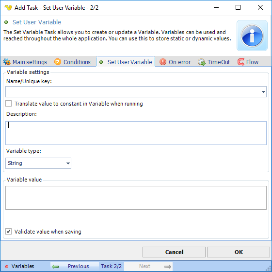 TaskSetUserVariable
