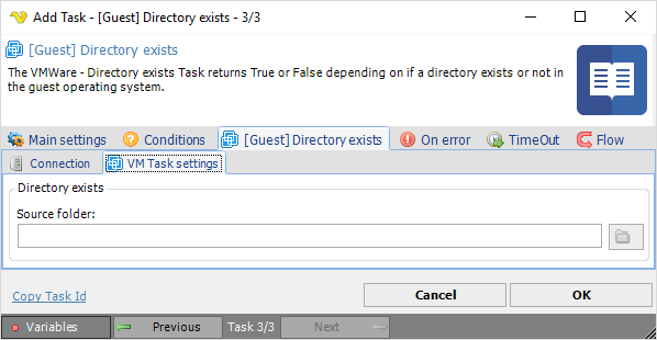 TaskVMWareGuestDirectoryexistsSettings